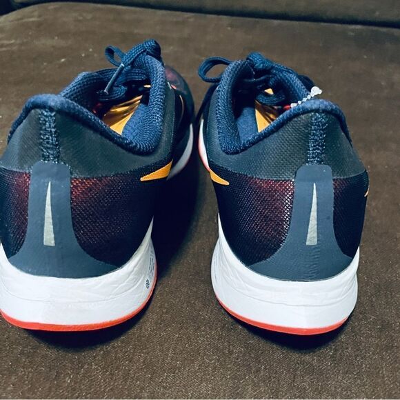 New Nike Pegasus 35 Turbo Racing Stripe Indigo Navy Marigold Orange Womens 8 MED - Picture 4 of 13